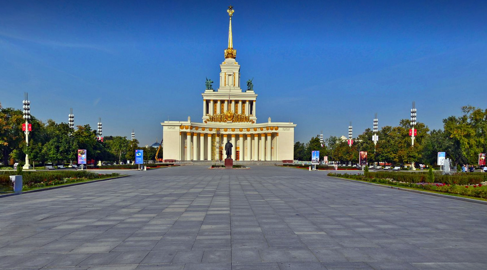 Проект ВДНХ, главная аллея и гранитные плиты